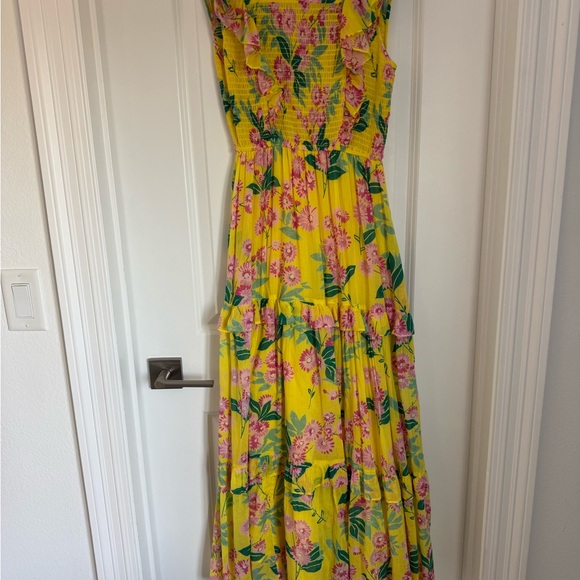 Smocked, tiered Banjanan dress - Picture 1 of 5